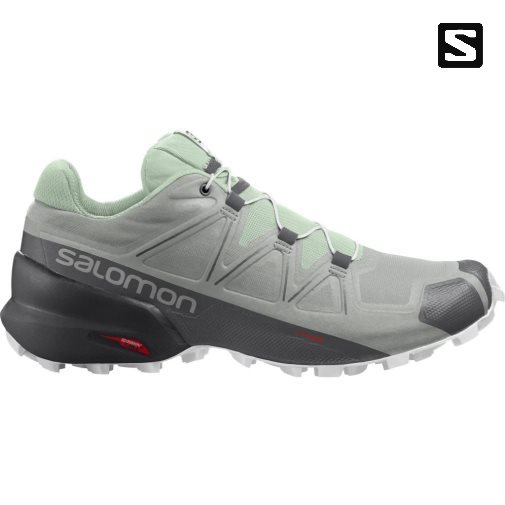 Grey / Mint Salomon Speedcross 5 Women's Trail Running Shoes | IE QL6721